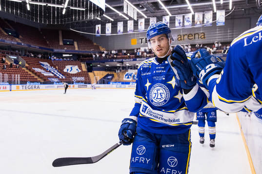 Leksands Peter Cehlarik jublar