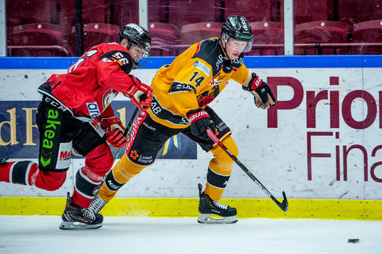 Malmö Redhawks Anton Olsson och Luleås Jonas Berglund