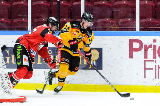 Malmö Redhawks Anton Olsson och Luleås Jonas Berglund