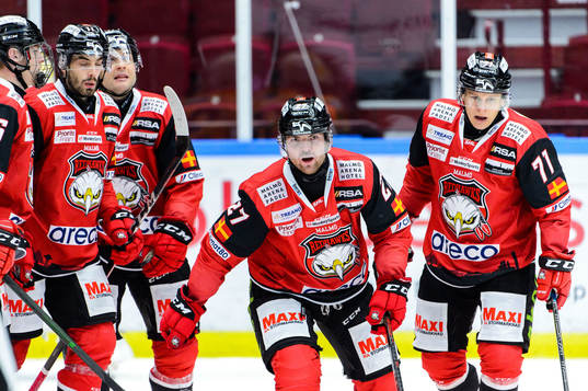Malmö Redhawks Pontus Westerholm jublar