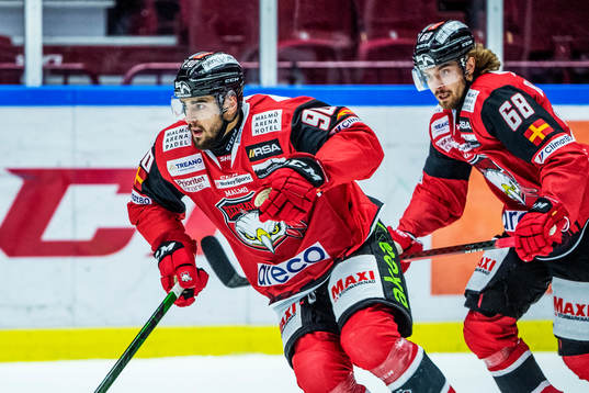 Malmö Redhawks Joe Veleno och Adam Brodecki