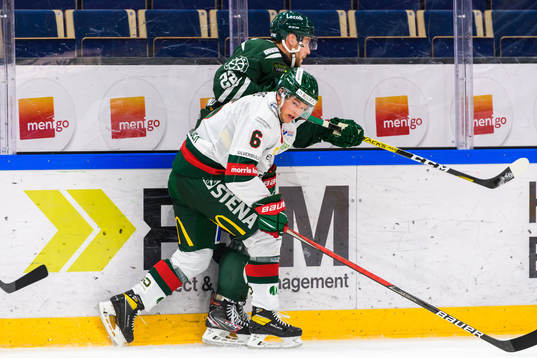 Frölundas Mattias Norlinder och Färjestads Per Åslund