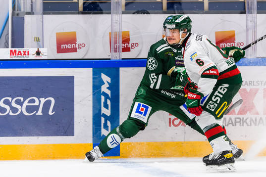 Färjestads Gustav Rydahl och Frölundas Mattias Norlinder
