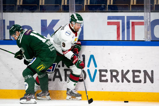 Färjestads Daniel Viksten och Frölundas Jan Mursak