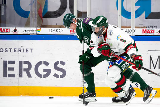 Färjestads Carl Jakobsson och Frölundas Viktor Ekbom