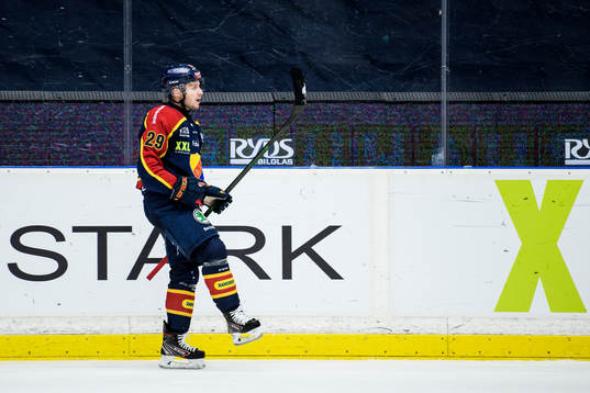 Djurgårdens Sebastian Strandberg jublar