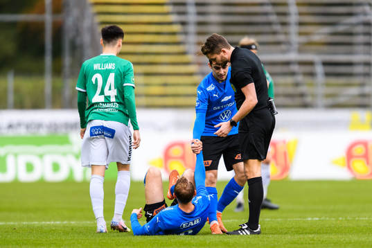 Halmstads Joel Allansson har ont