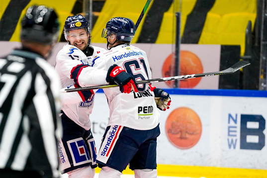 Linköpings Andrew Gordon och Markus Ljungh jublar
