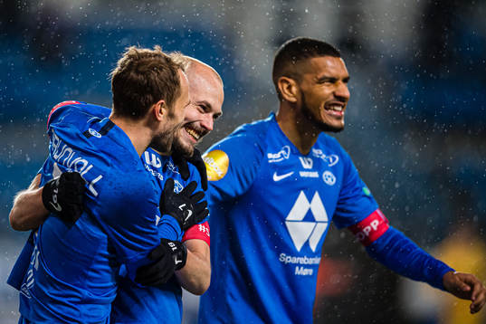 Eirik Hestad of Molde celebrates