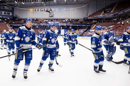 Leksands spelarna jublar
