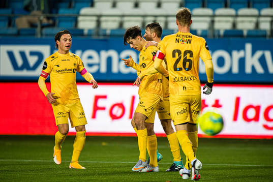 Sebastian Tounekti of Bodø/Glimt celebrates