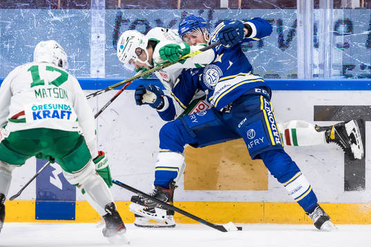 Rögles Brady Ferguson och Leksands August Berg