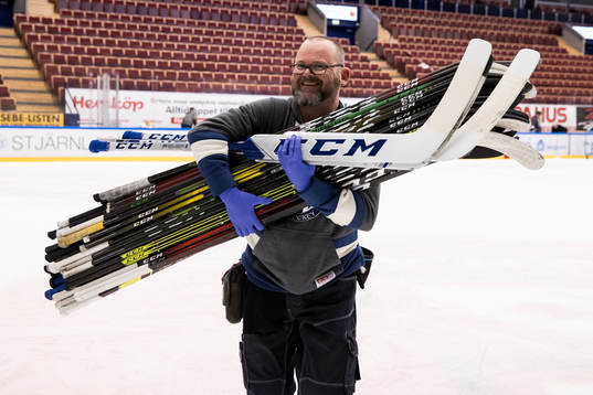 Leksands materialförvaltare Rob Flahiff
