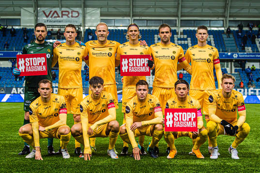 The starting eleven of Bodø/Glimt, from the top left;