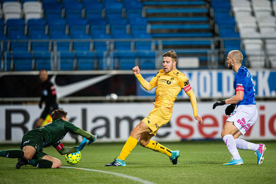 Nikita Haikin, Runar Hauge of Bodø/Glimt and Eirik Hestad