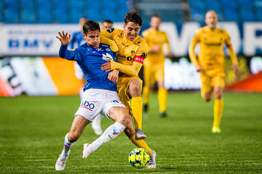 Kristoffer Haugen of Molde and Sebastian Tounekti of