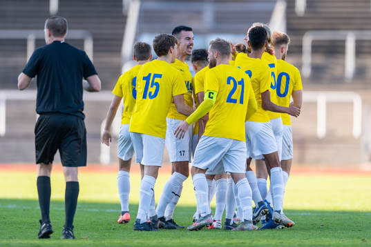 IFK Malmös spelare jublar