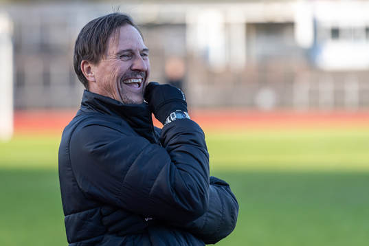 IFK Malmös tränare Per Harrysson jublar