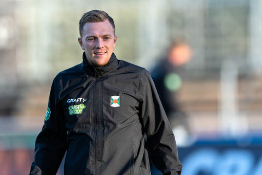 Varbergs Jesper Modig före fotbollsmatchen i Allsvenskan