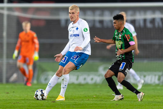 IFK Norrköpings Eric Smith och Varbergs Keanin Ayer Boya