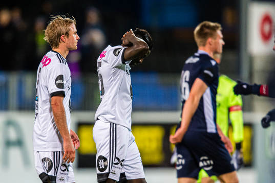 Per Ciljan Skjelbred and Pa Momodou Konate of Rosenborg