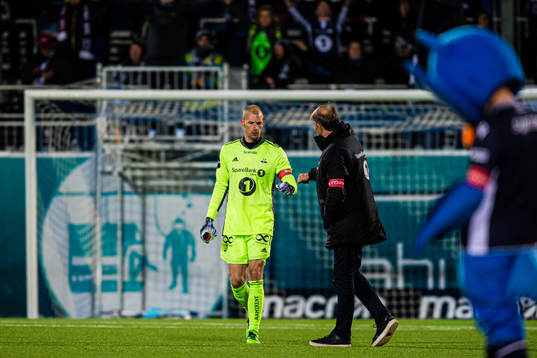 Andre Hansen of Rosenborg and Åge Hareide, head coach of
