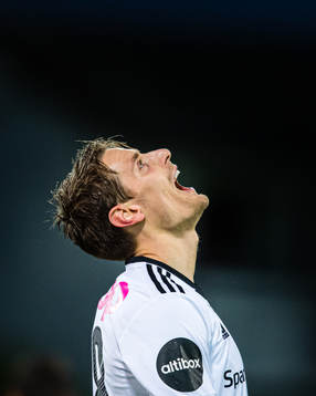 Kristoffer Zachariassen of Rosenborg reacts