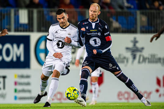 Dino Islamovic of Rosenborg and Pål Erik Stensøe Ulvestad