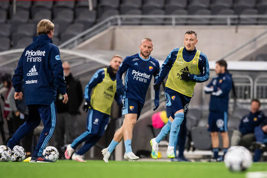 Djurgårdens Nicklas Bärkroth och Fredrik Ulvestad