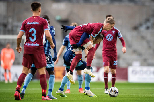 Malmö FFs Sören Rieks och Djurgårdens Fredrik Ulvestad
