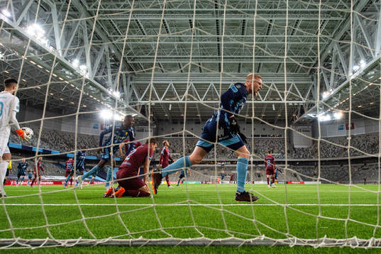 Djurgårdens Kalle Holmberg jublar