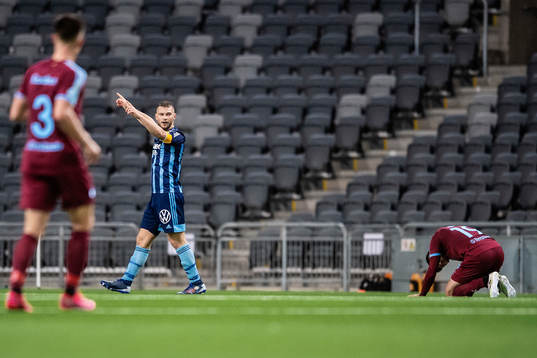 Djurgårdens Jesper Karlström jublar