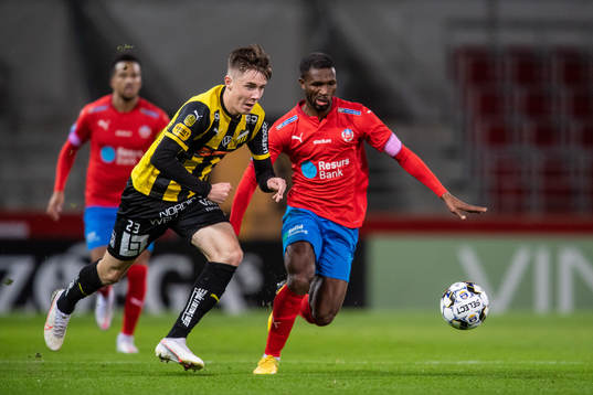 Häckens Patrik Wålemark och Helsingborgs Mohammed