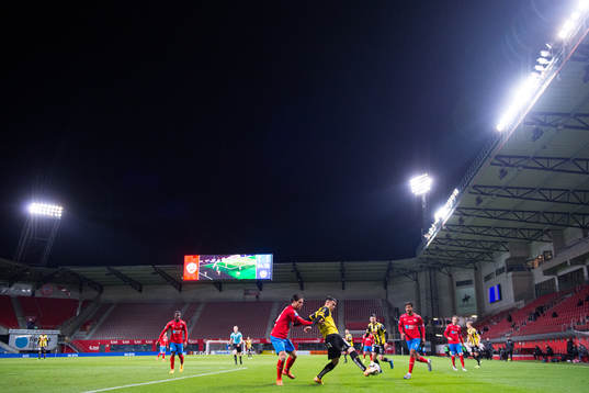 Helsingborgs Erik Figueroa och Häckens Ali Youssef
