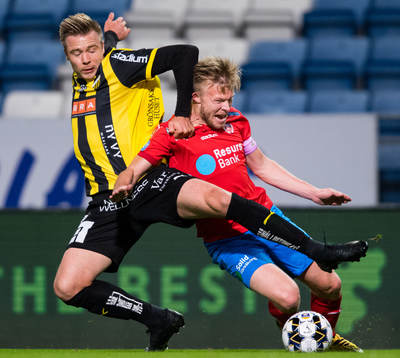 Häckens Alexander Söderlund och Helsingborgs Andreas