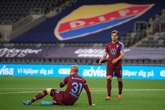 Malmö FFs Franz Brorsson och Eric Larsson deppar