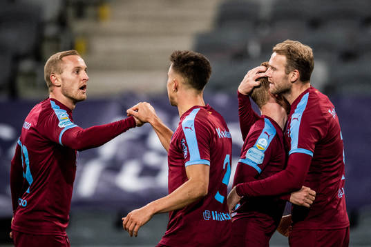 Malmö FFs Franz Brorsson, Jonas Knudsen, Anders