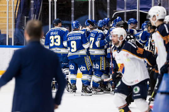 Leksands spelarna jublar