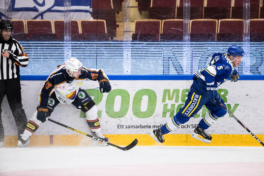 Leksands Calle Själin och Djurgårdens Henrik Eriksson
