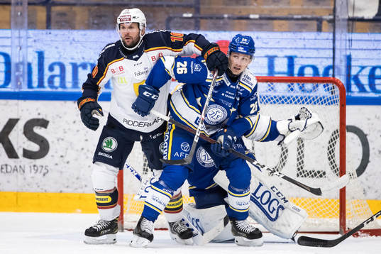 Djurgårdens Niclas Bergfors och Leksands Patrik Norén