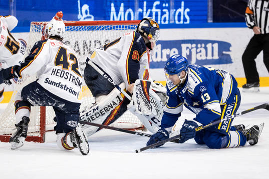 Djurgårdens målvakt Niklas Svedberg och Leksands Jon