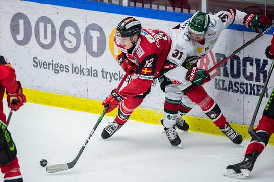 Malmö Redhawks Linus Lindstrand-Cronholm  och Frölundas