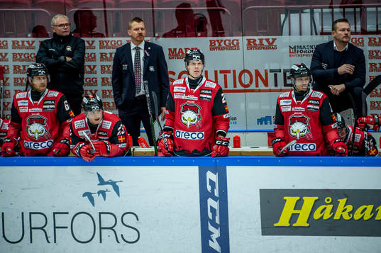 Malmö Redhawks Lars Bryggman i båset