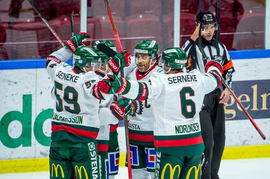 Frölundas Joel Lundqvist jublar