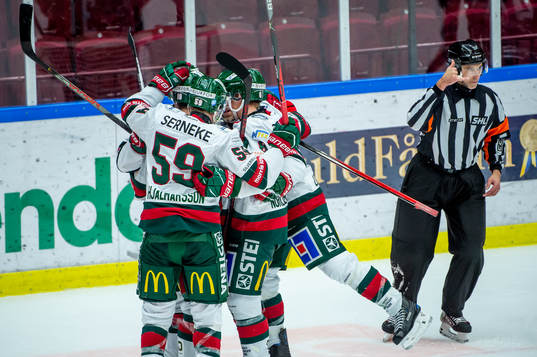 Frölundas Joel Lundqvist jublar