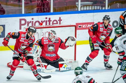 Frölundas Jesper Sellgren och Nicklas Lasu mot Malmö