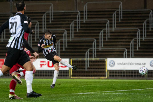 Landskronas Kevin Jensen gör 1-1