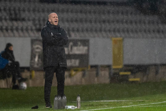 Landskronas tränare Billy Magnusson reagerar
