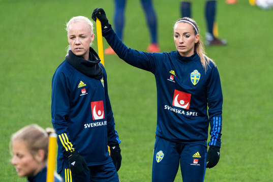 Caroline Seger and Kosovare Asllani