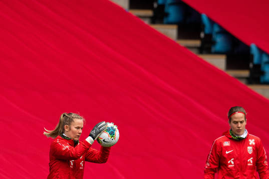 Goalkeeper Oda Marie Bogstad of the Norwegian women’s
